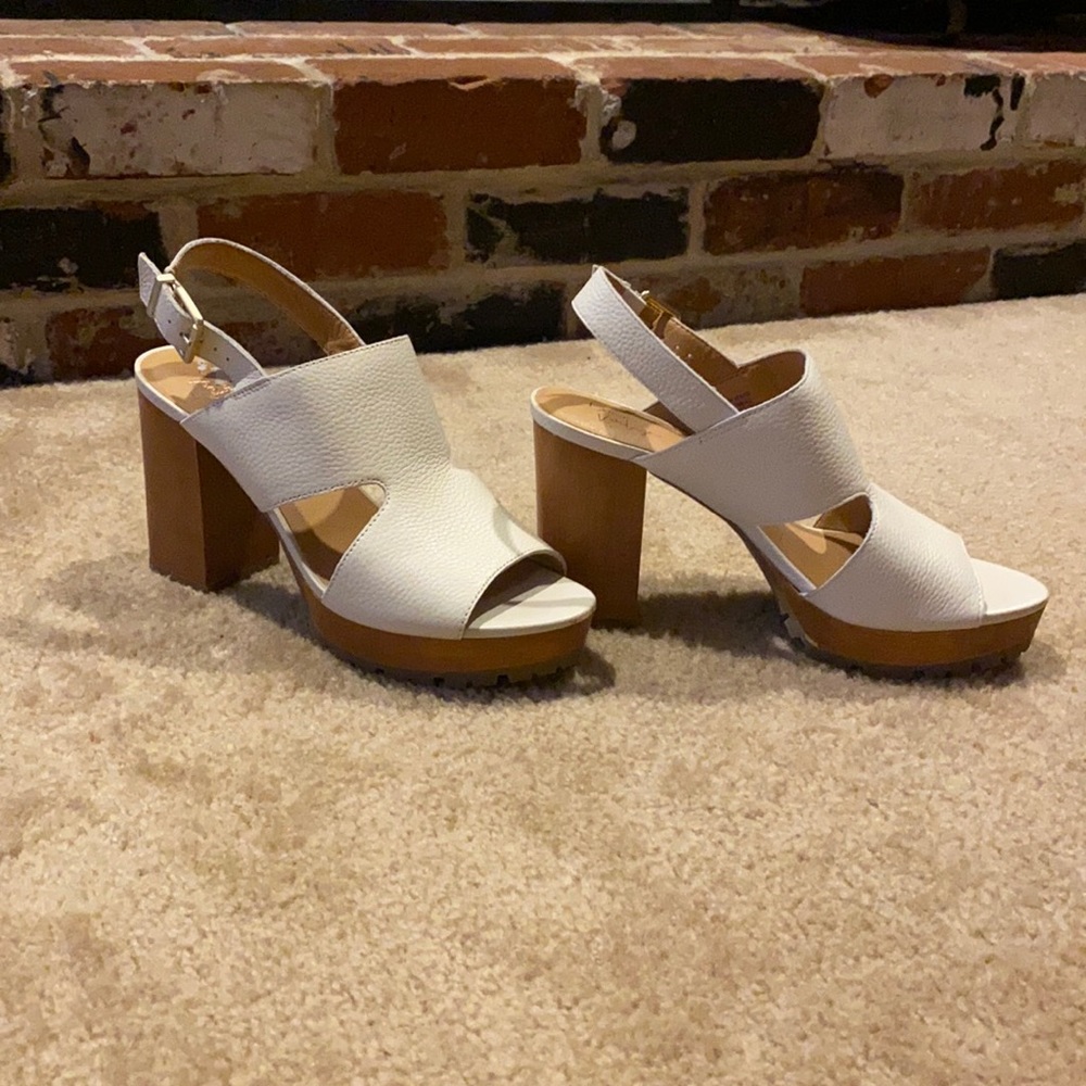 White & Brown Heels